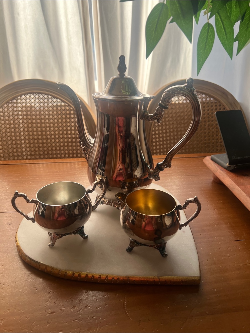 Oneida Silver-Tone tea set